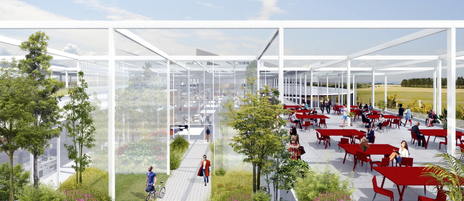 克莱芒·布朗谢建筑设计公司为法国硅谷家乐福设计的农业灵感研究中心-0