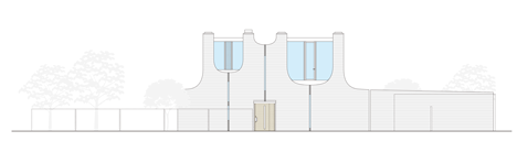 Curving roofline enhances acoustics inside house by NKS Architects-34