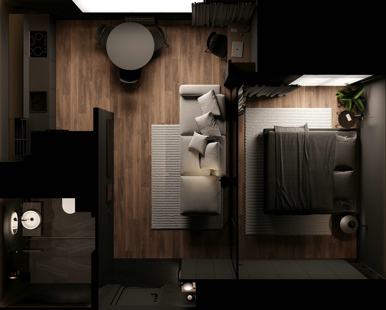 黑色系公寓设计 既大气又沉稳-14