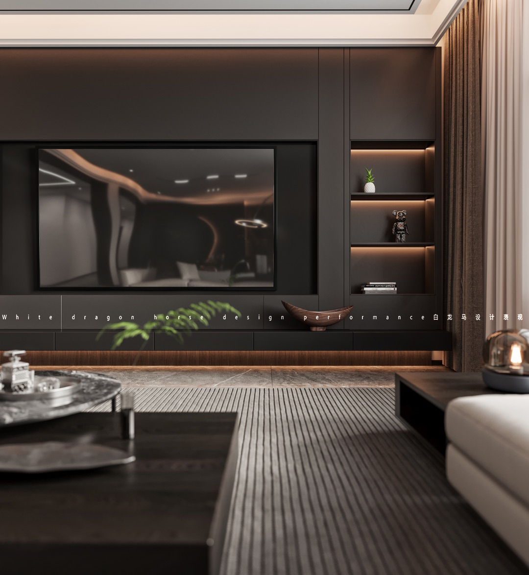 轻奢别墅——白龙马效果图-1