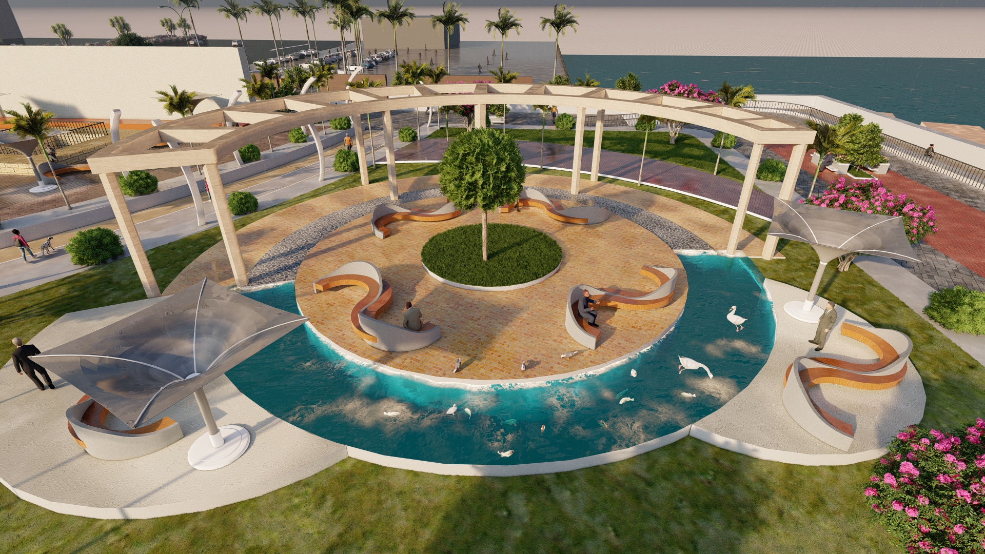 Bir Masoud Promenade development project AL - landscape-11