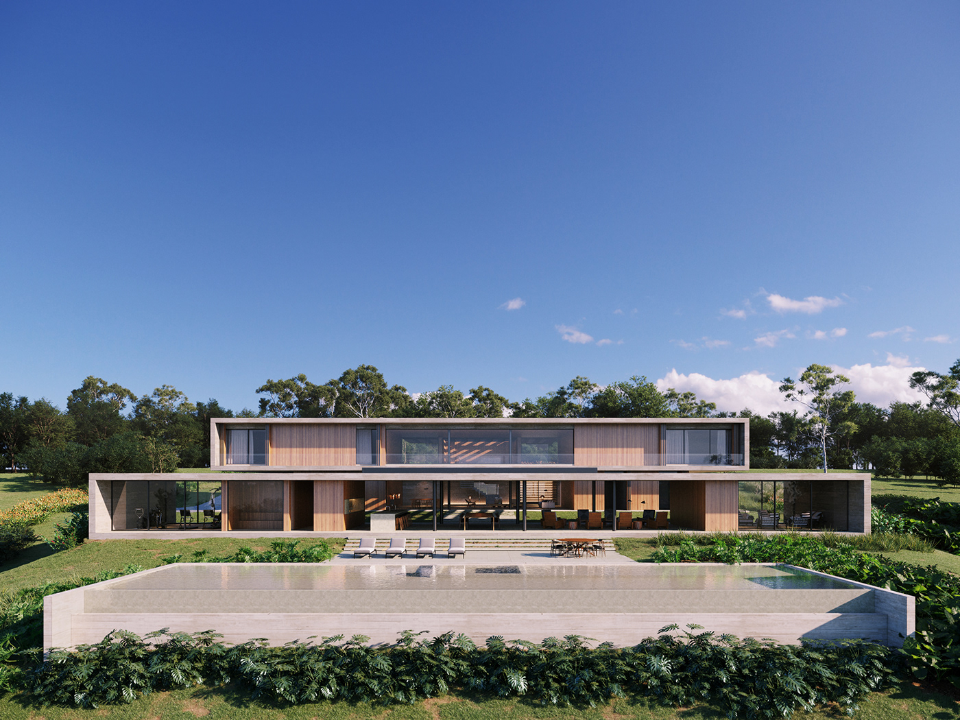 巴西 Porto Feliz 线性别墅丨Felipe Caboclo Arquitetura-12