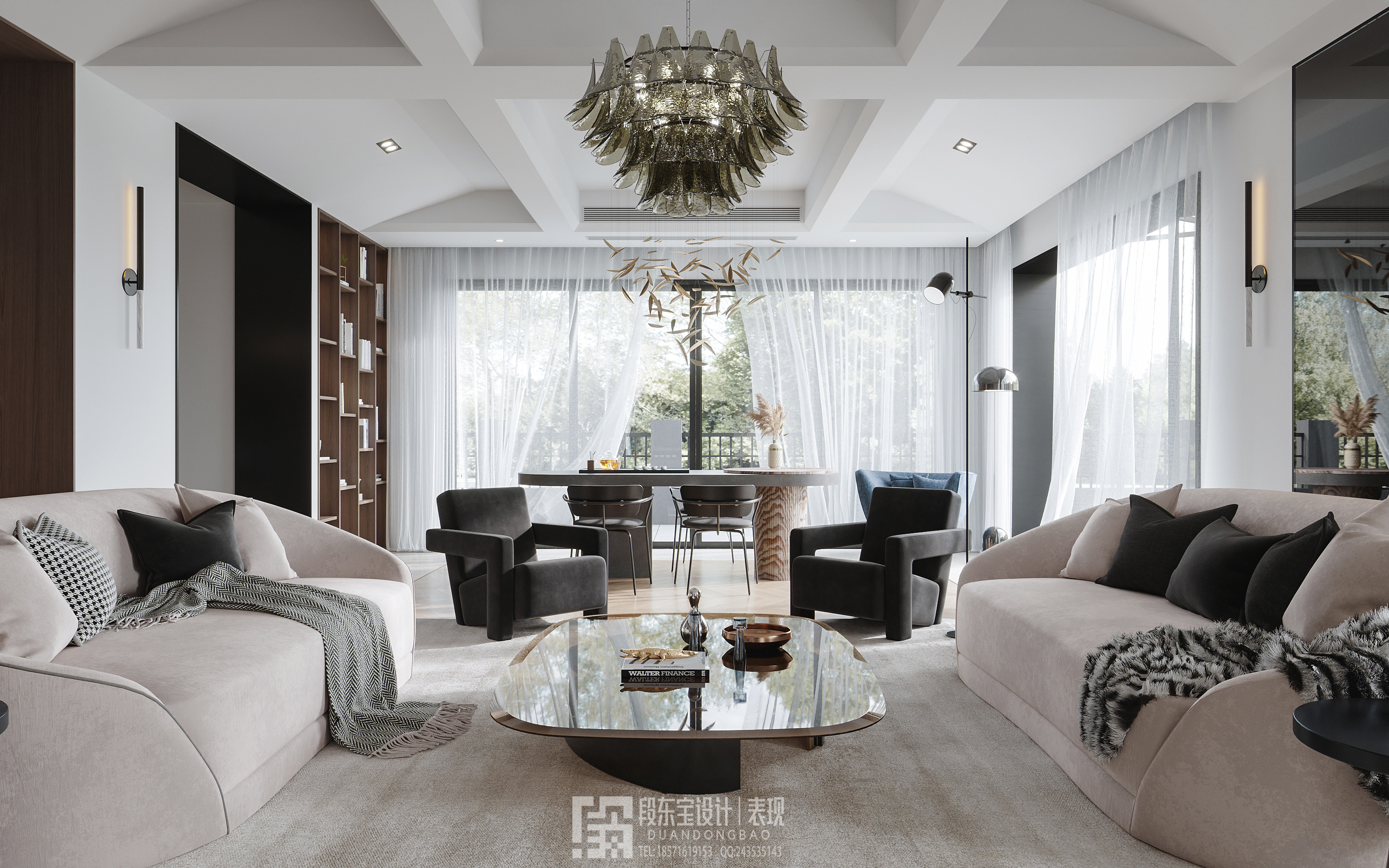 大平层现代风格写实效果图-8