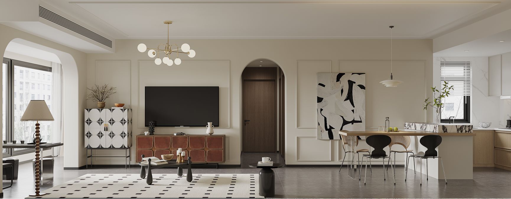 法式客餐厅效果图表现-1