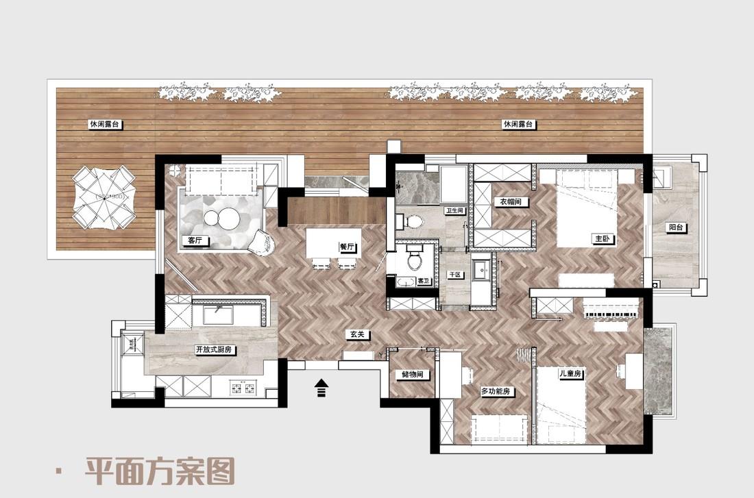 木桐设计丨平层丨客厅卧室互换位置 打造满分的LDK之家-11