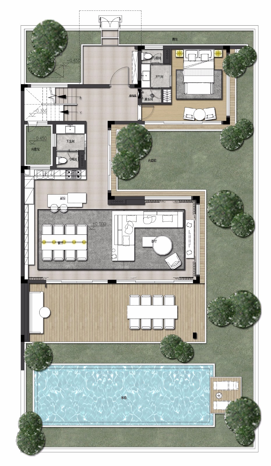 融创博鳌金湾三期C2别墅样板间  胡中维室内建筑设计-52