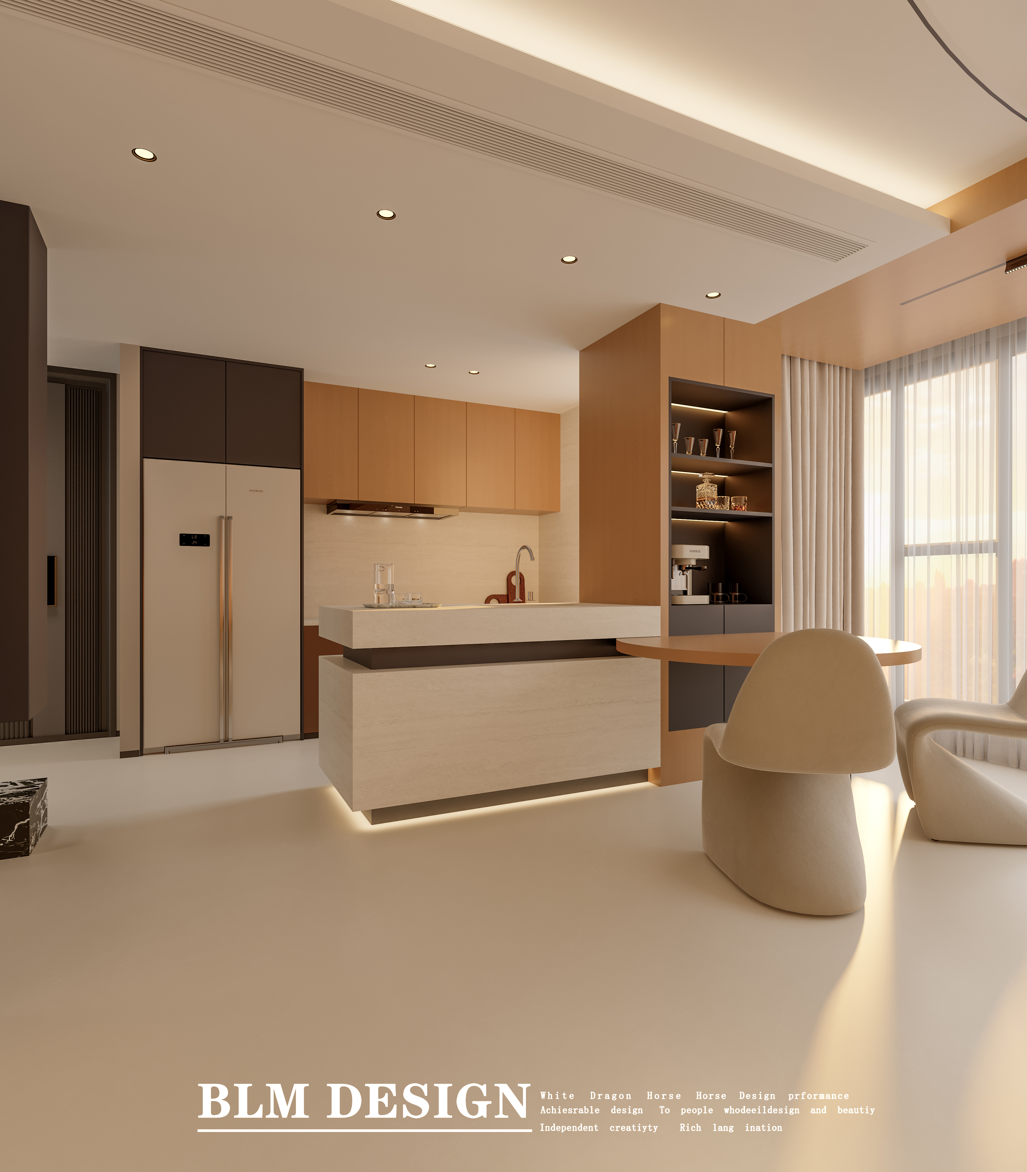 现代原木风效果图-4