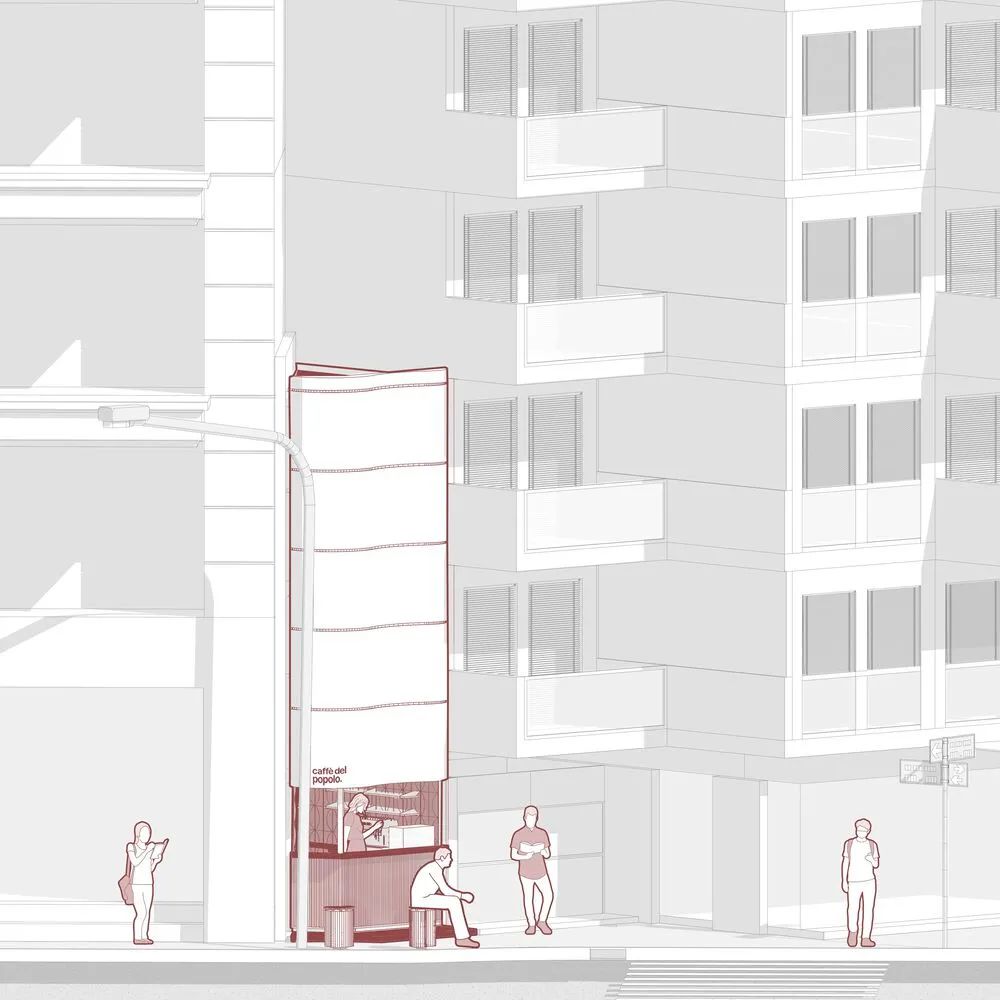 Caffe del Popolo 小型咖啡店设计丨Rare Studio Experimental-12