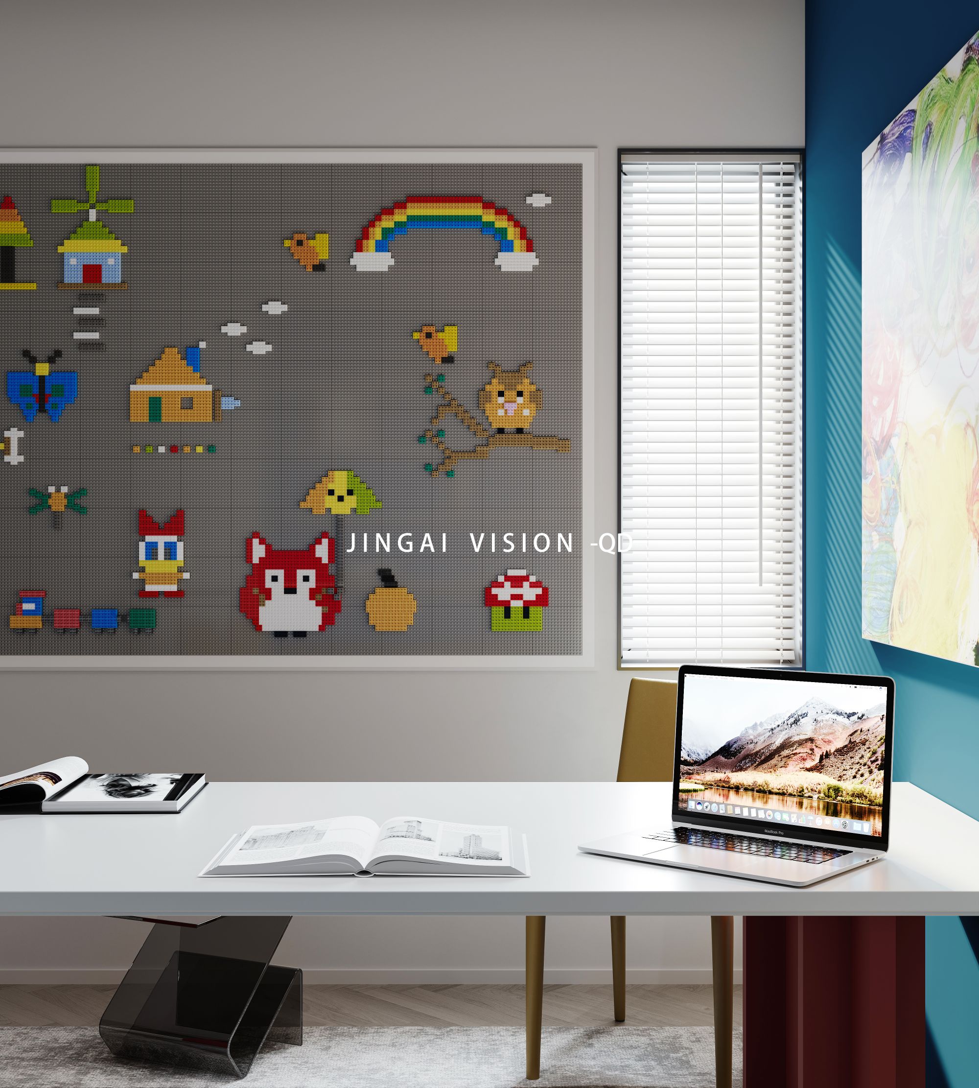 多巴胺风格室内设计丨北京第一廖,金该启点团队-20