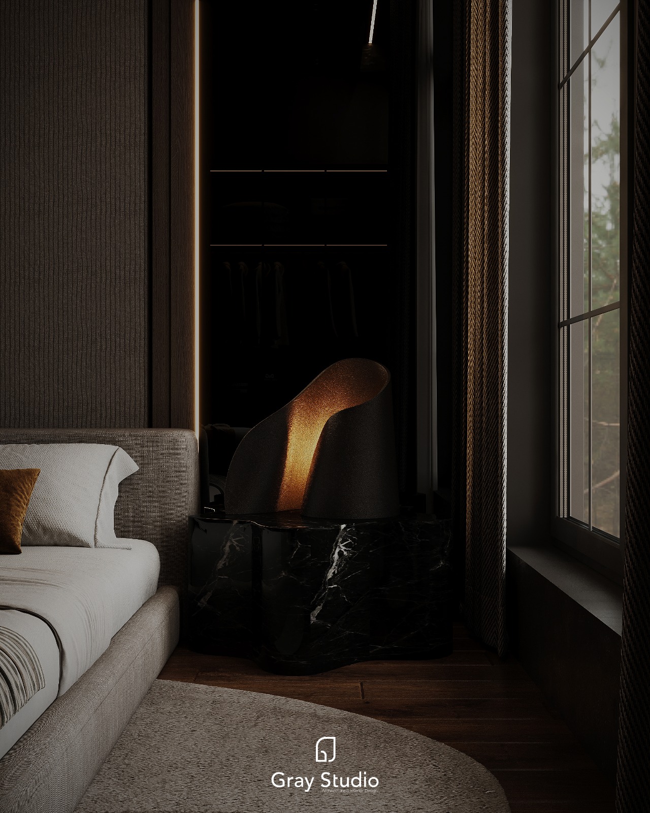 主卧设计项目丨英国丨Gray Studio-8