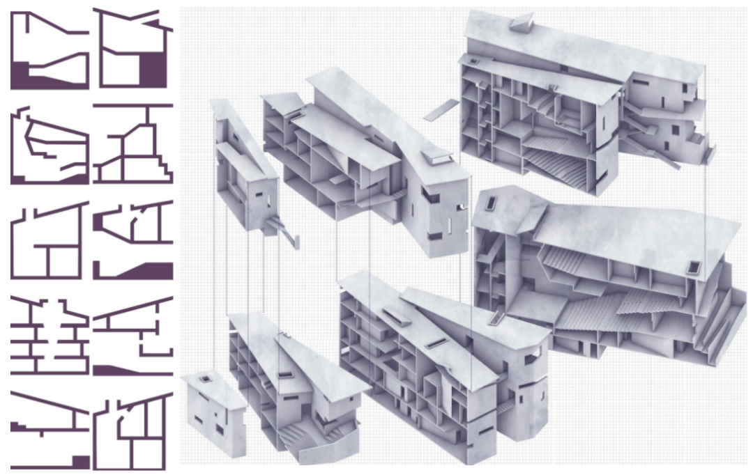 毕设金奖！中国美院学姐用“2.5维”重构希腊悬崖剧院，用“碎片”拼出一座火山岛文化地标！-40