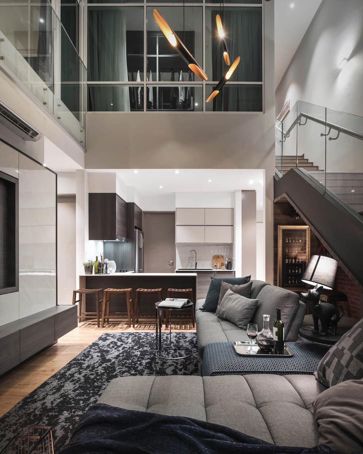 High ceiling duplex apartment in the heart of Penang by Vault Design Lab   CAANdesign  Architecture and home design blog-2