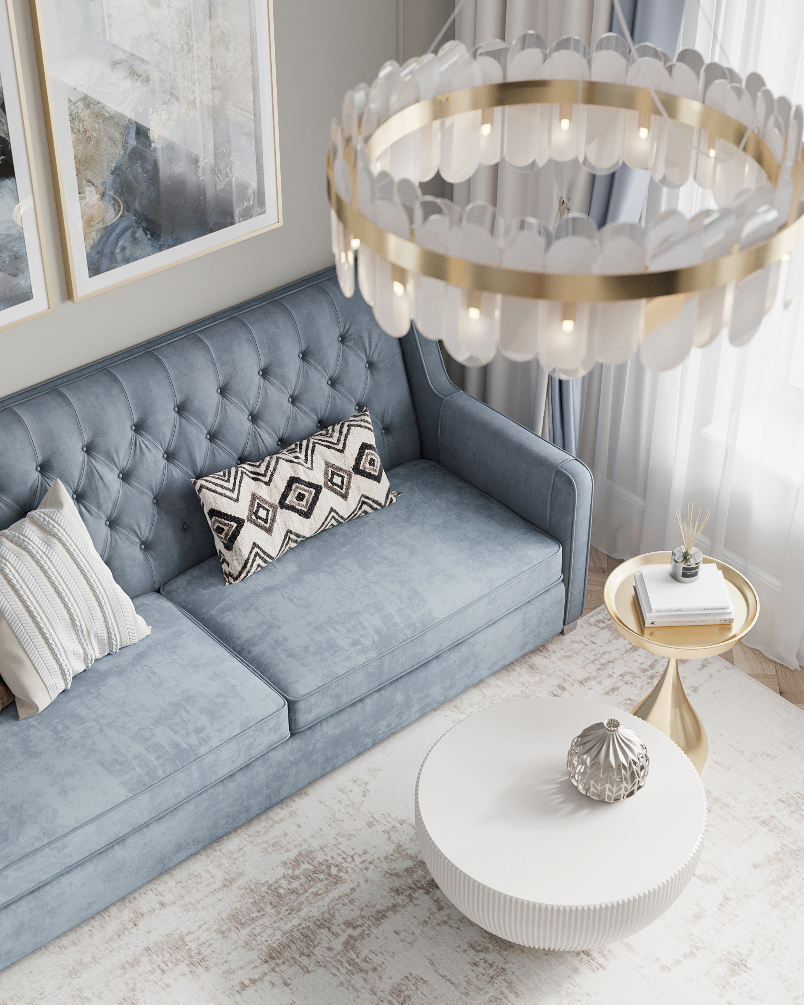 经典风格客厅与厨房设计丨@oreshksvetlana-8