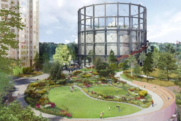 瑞典旧燃油储备罐改造住宅项目丨瑞典斯德哥尔摩丨Herzog & de Meuron,Piet Oudolf,LOLA-10