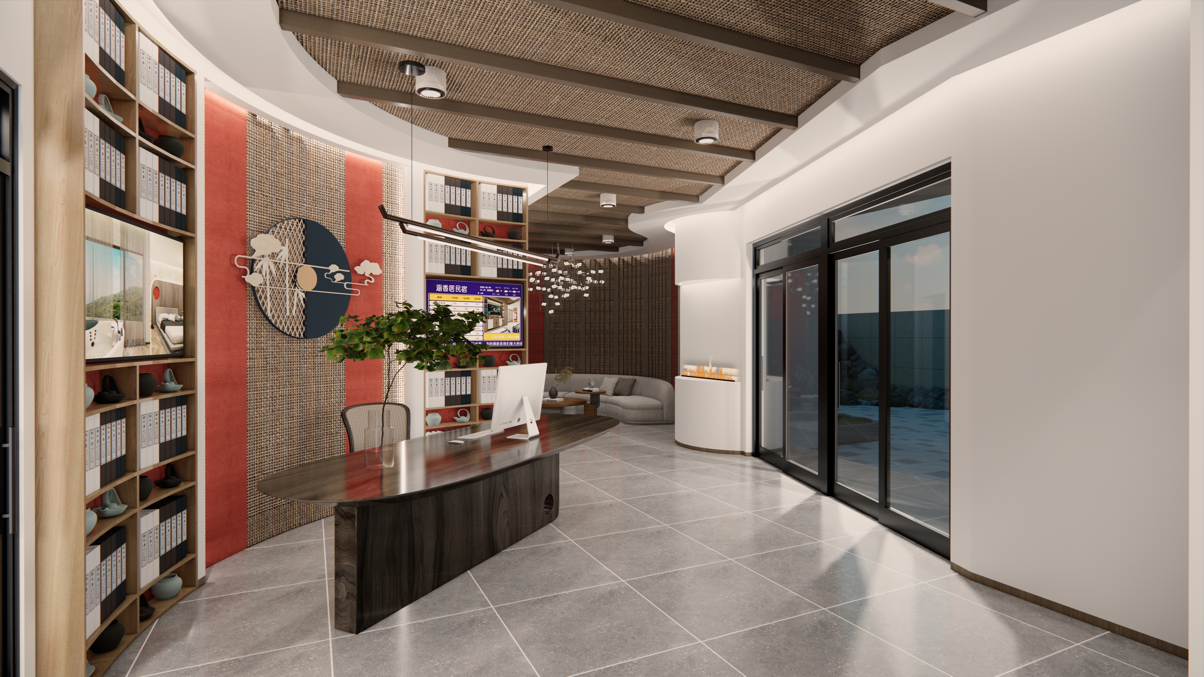 特色民宿大厅设计-5