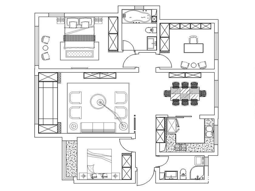 【上海实创装饰】浦江颐城143平三居现代简约风格之家-22