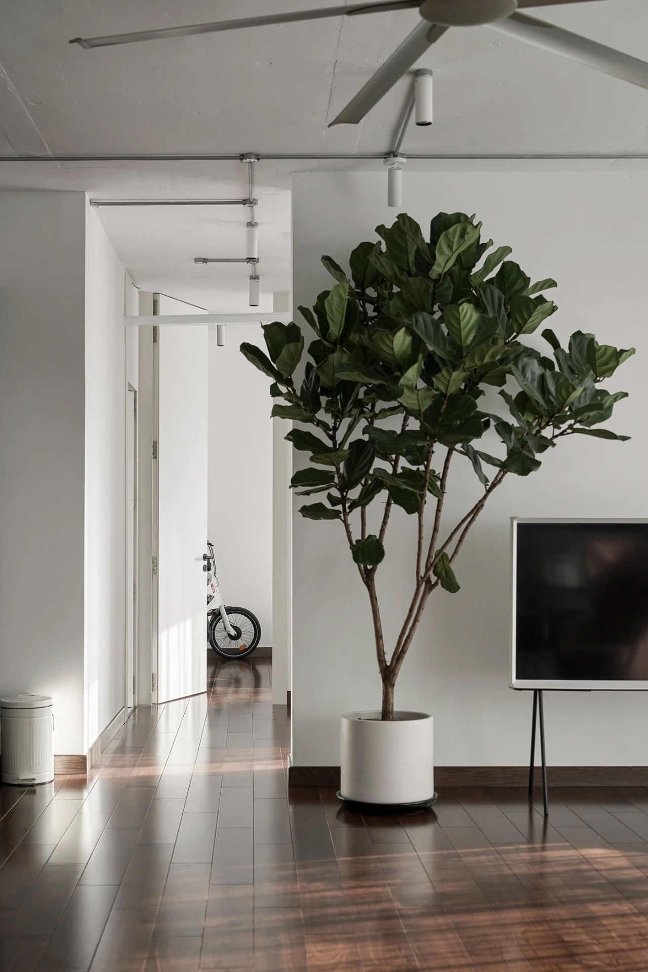 白色简约单身公寓室内设计丨注重人文情怀的现代室内设计社-8