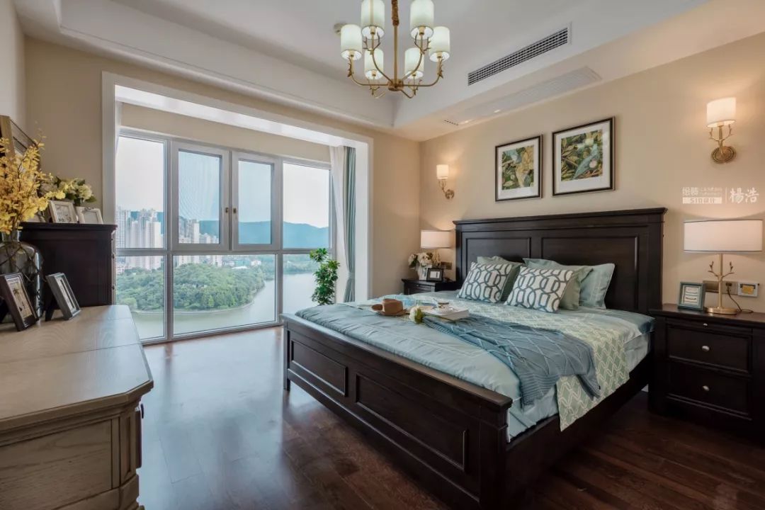 160㎡现代美式|坐拥梅溪湖畔，景入人心，一眼万年-33