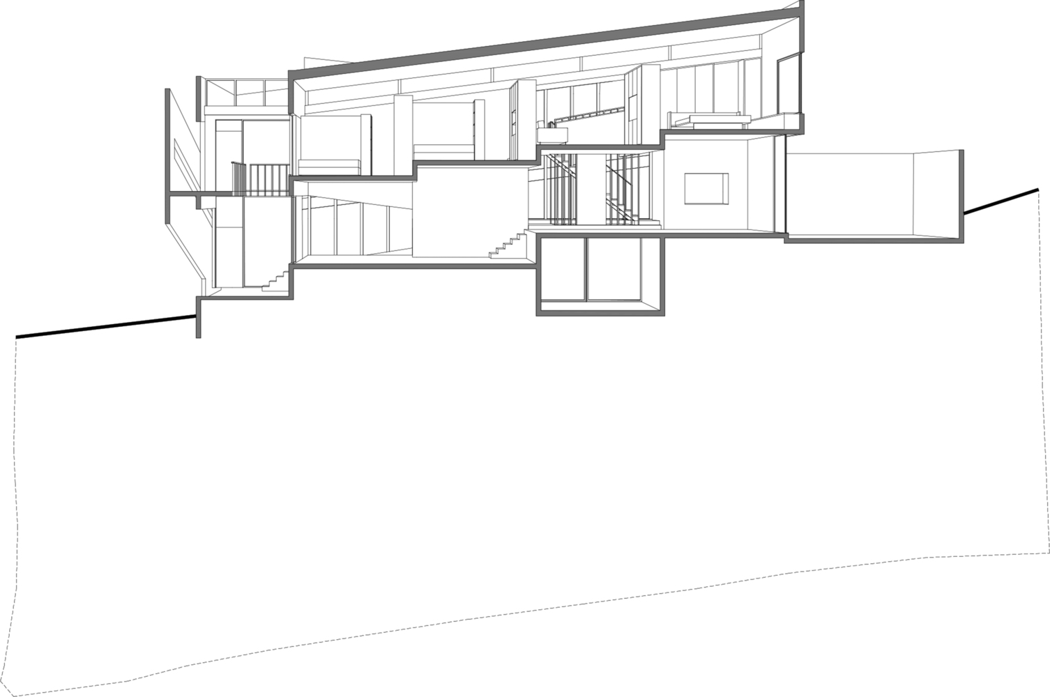 斜坡之居 · 家庭生活的连续空间实验-15