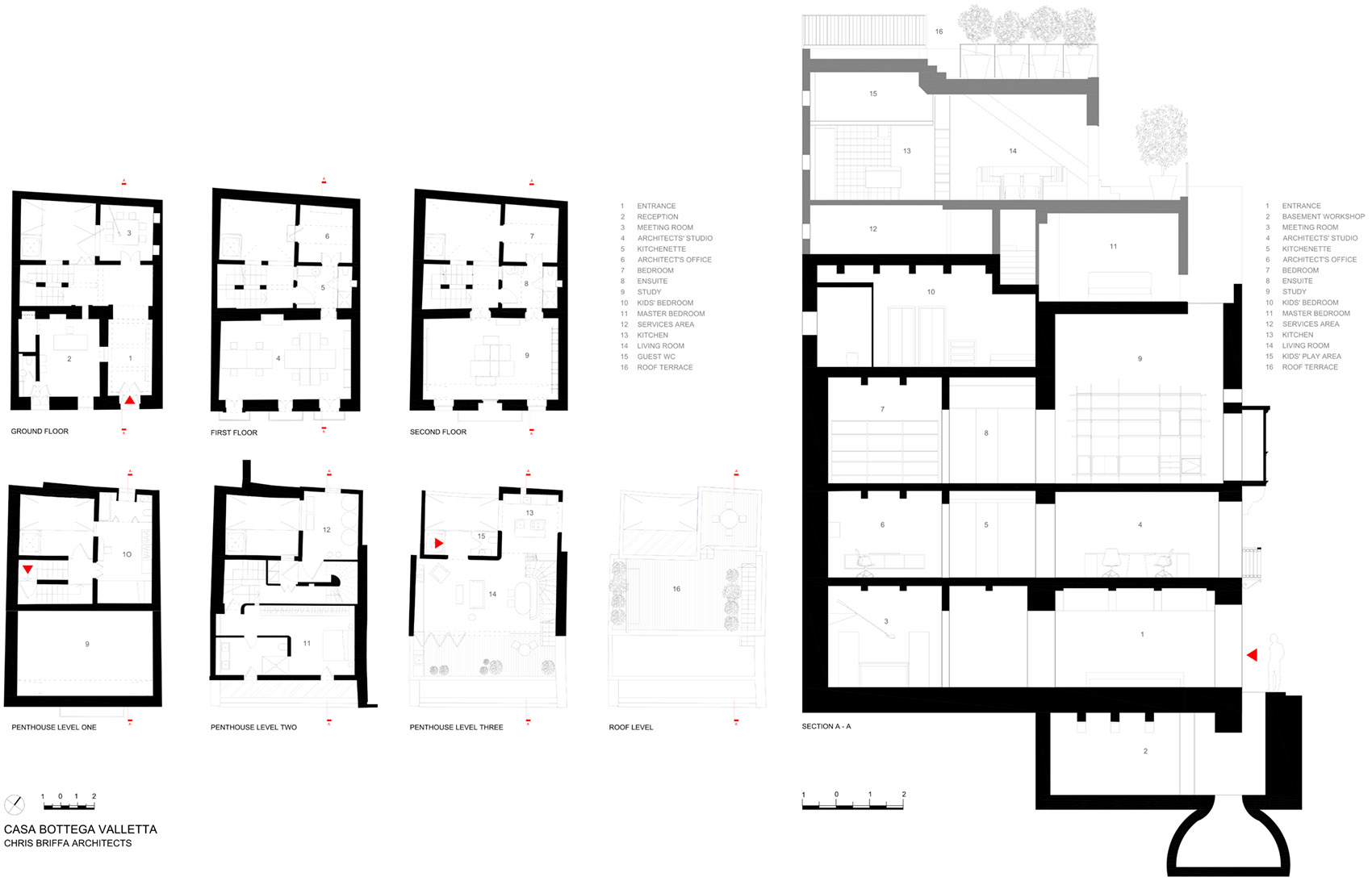 Casa Bottega 公寓兼工作室丨Chris Briffa Architects-43