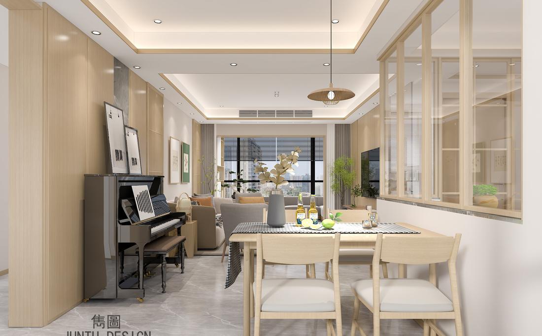 广州南沙碧珑湾 115m²日式原木风家居设计丨中国广州-0