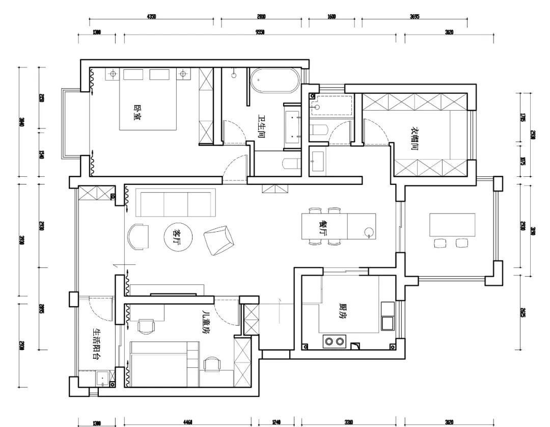 现代风平层改造丨中国芜湖丨芜湖鸿鹄设计-3