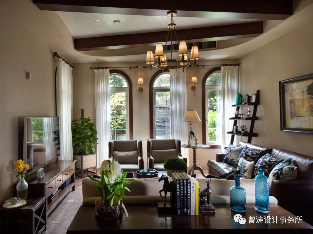蓝湖郡花园别墅 | 美式乡村风格,光影与空间的深层对话-53