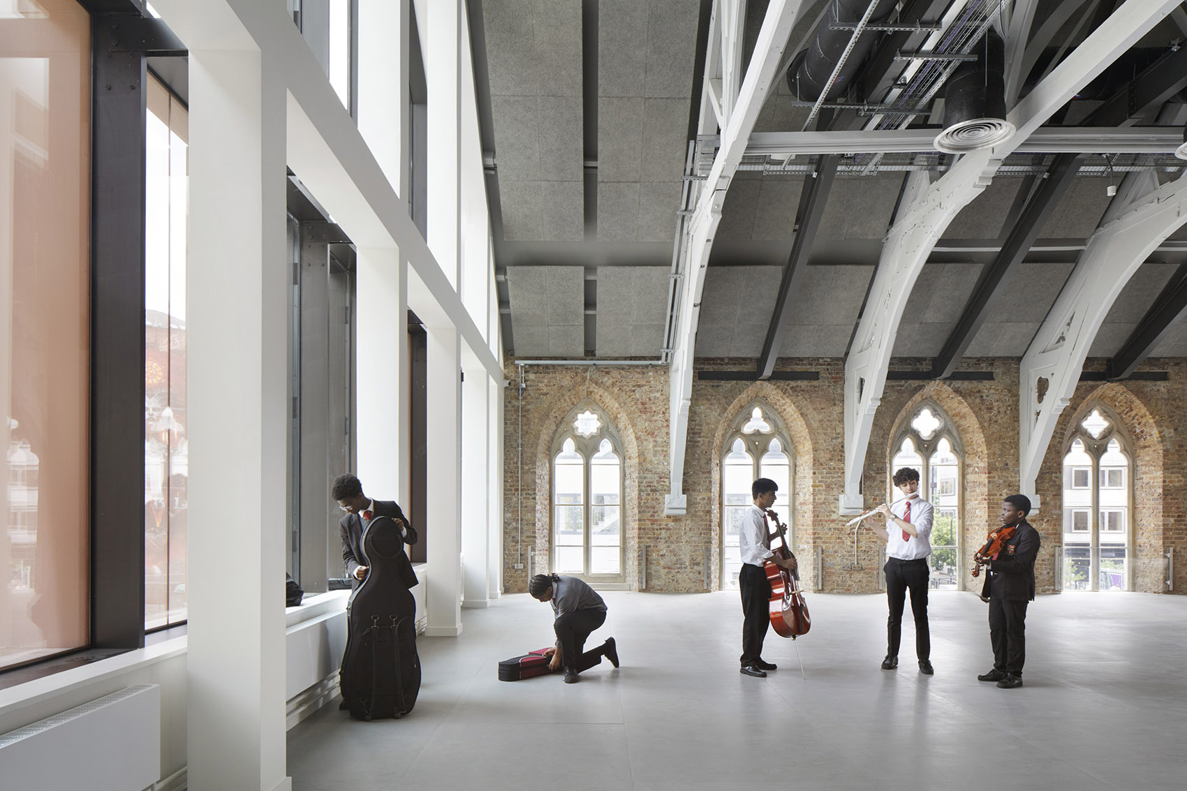 伦敦中央基金会男子学校丨英国伦敦丨HawkinsBrown-22