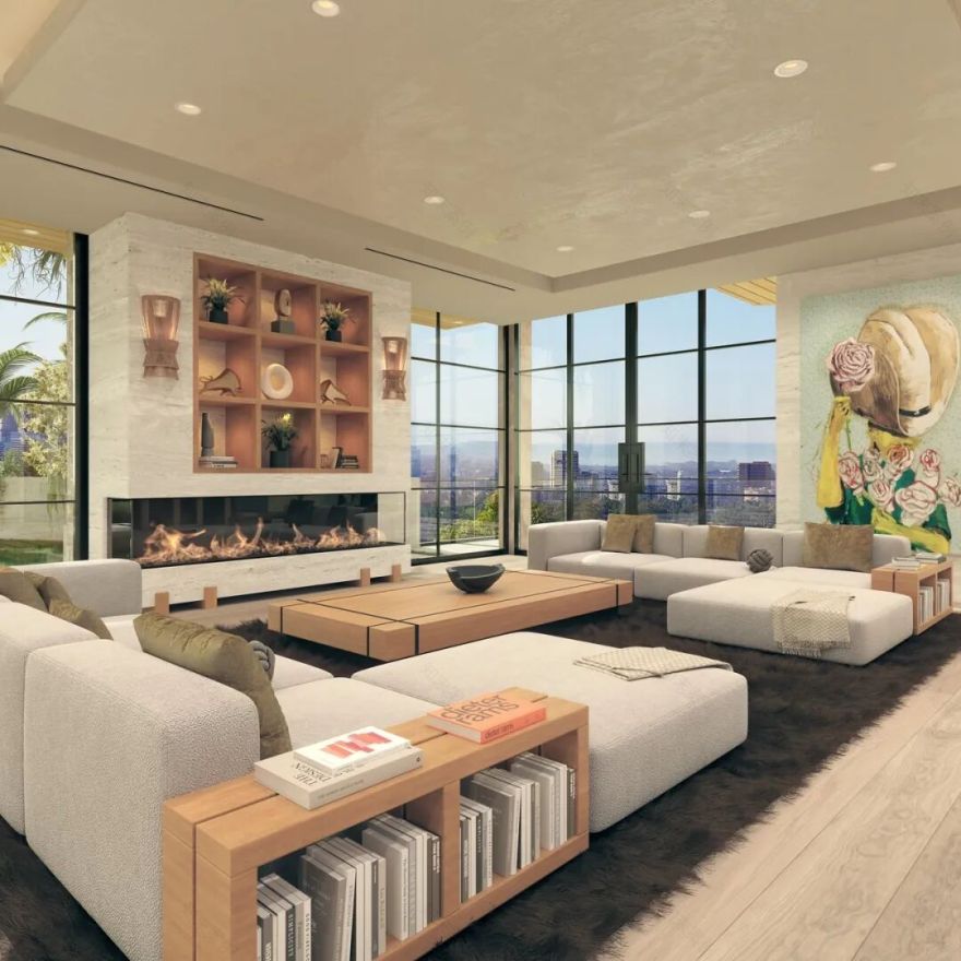 5300万美金梦幻宅邸!比佛利山庄OPAL首曝:悬浮泳池客厅颠覆豪宅认知-7