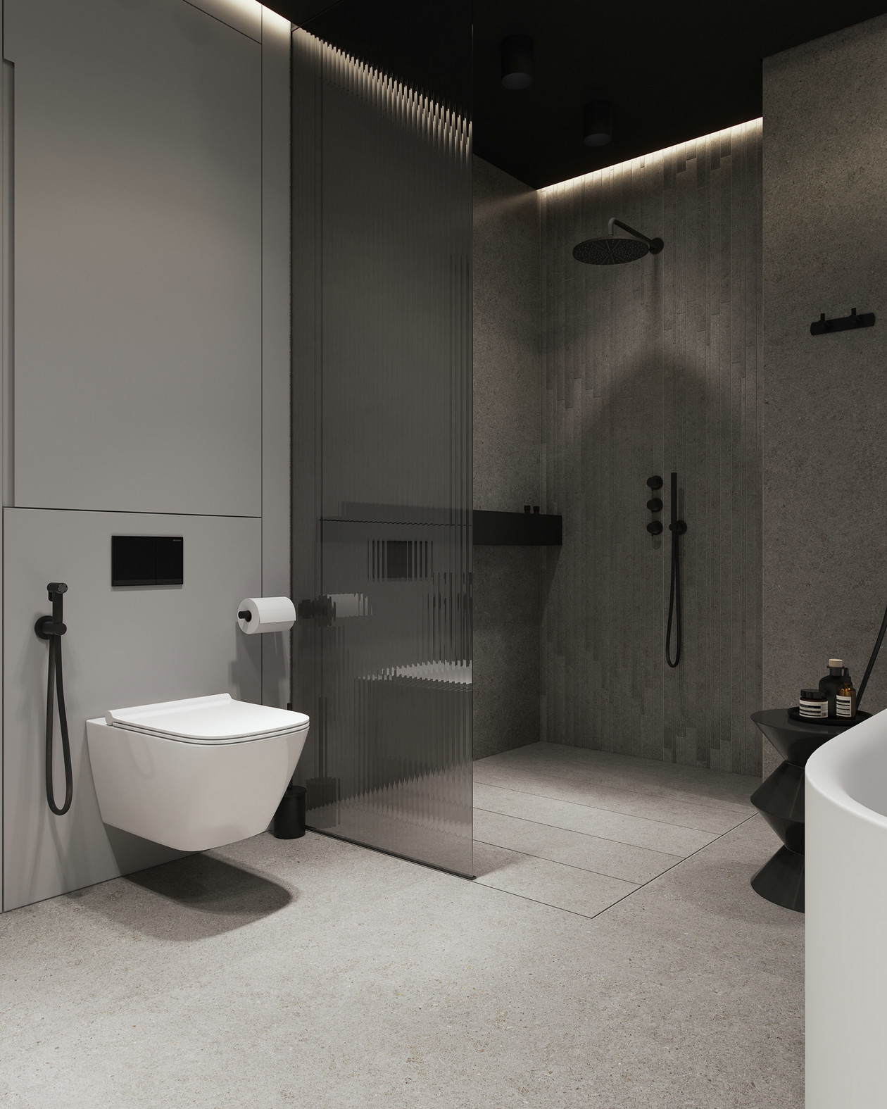 100㎡高级灰色系公寓设计 超高级的质感！-18