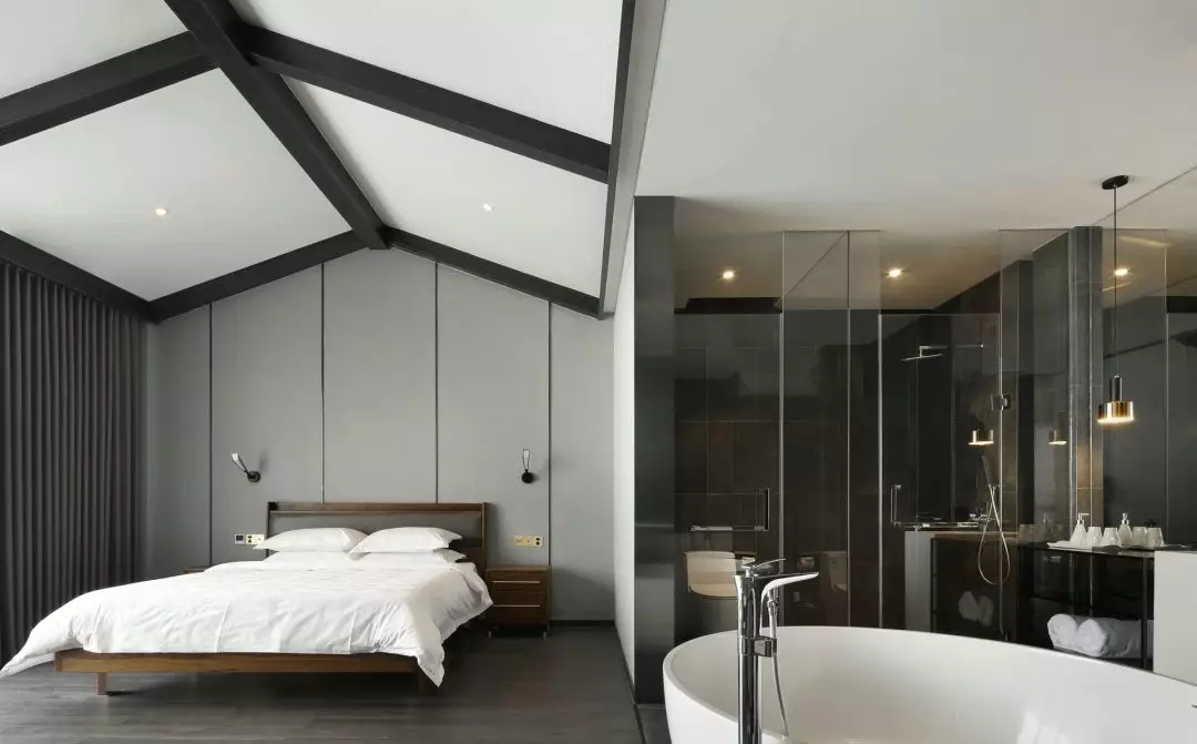 泰山脚下蓝莲花,现代艺术精品酒店设计-43