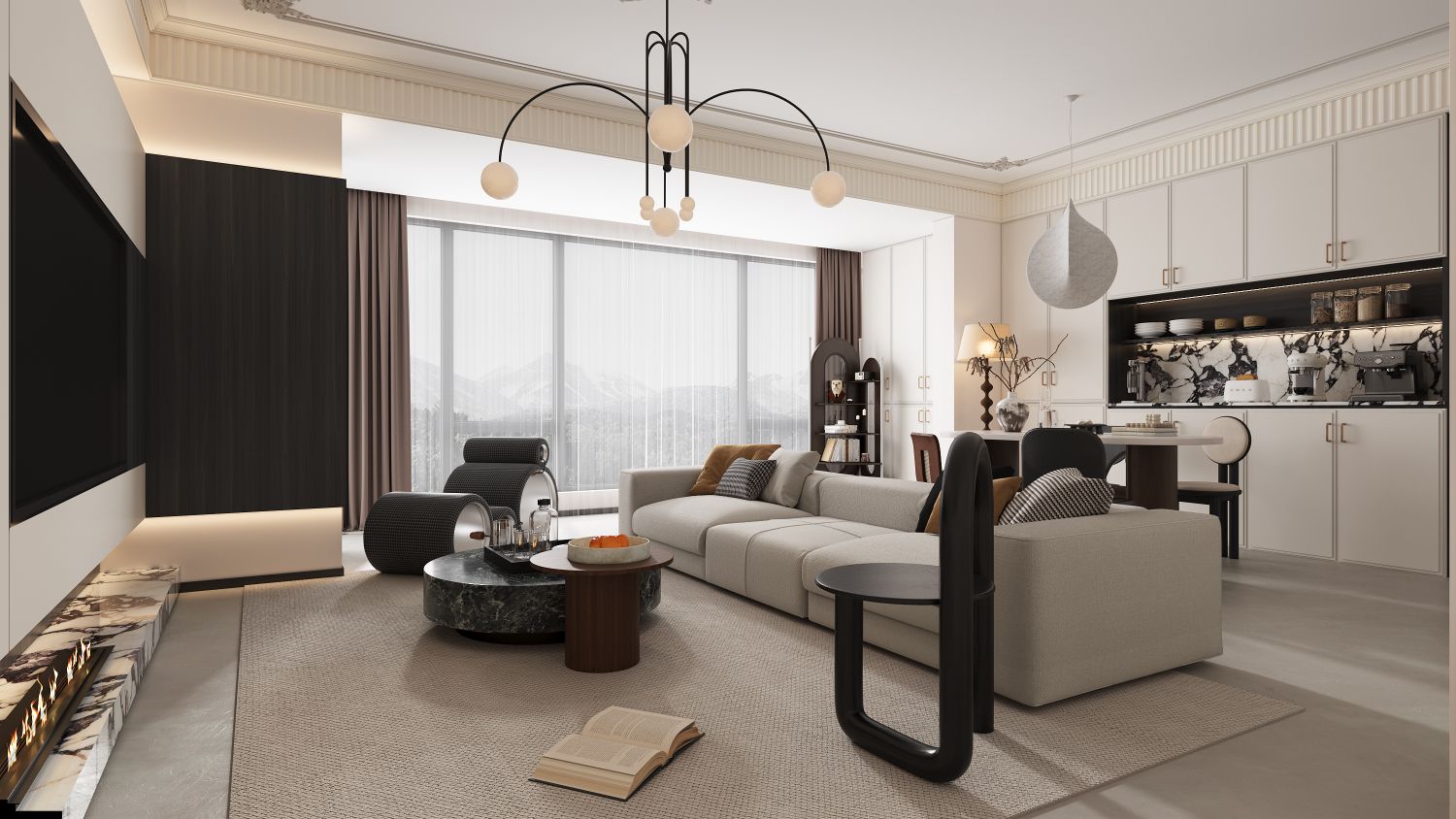 空间渲染—中西方极简韵味的碰撞-6