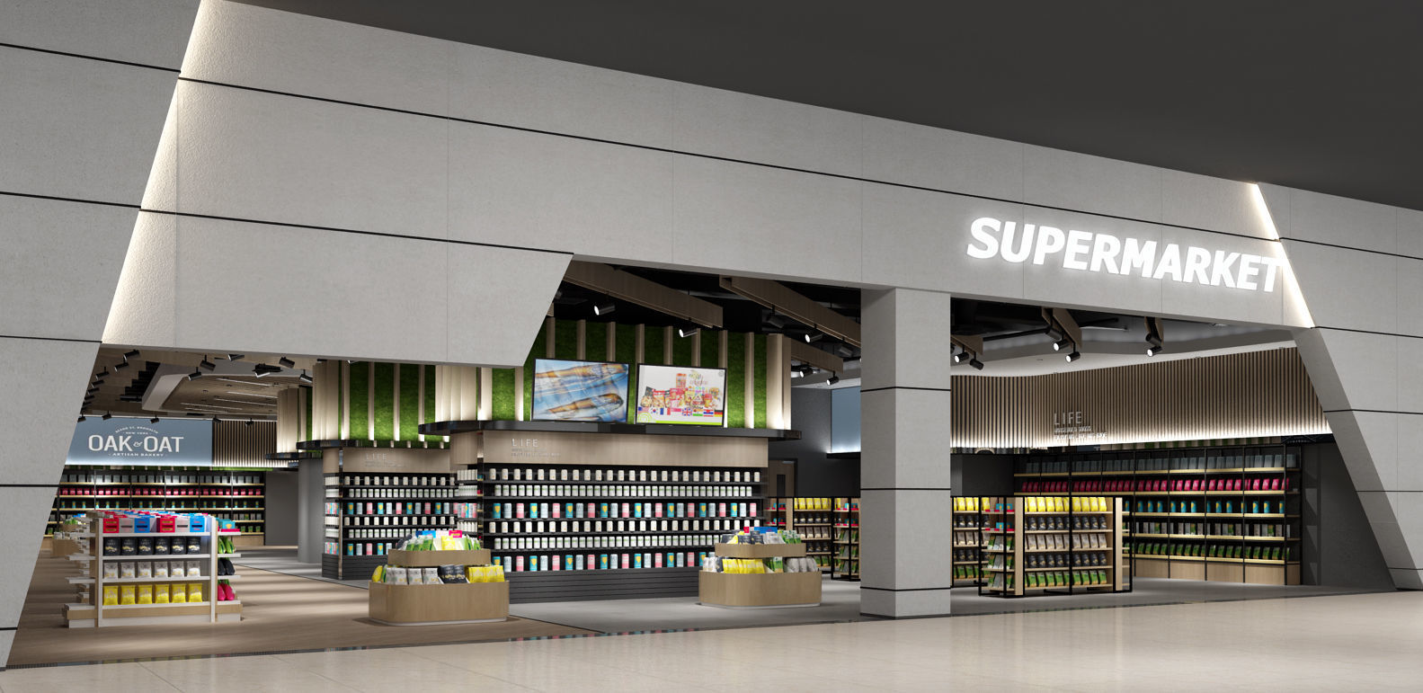 Supermarket interior design of in shanghai 3D model-3