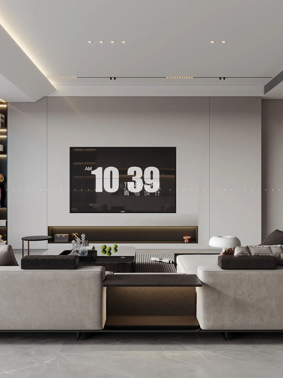 招商央玺现代轻奢别墅空间设计丨周昆设计团队-18