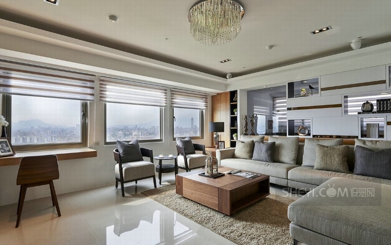 邑品空间设计——日光河景● 轻禅味现代宅-12