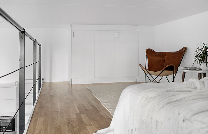 41 平米北欧风公寓，高挑天花与全白设计尽显自然光-17