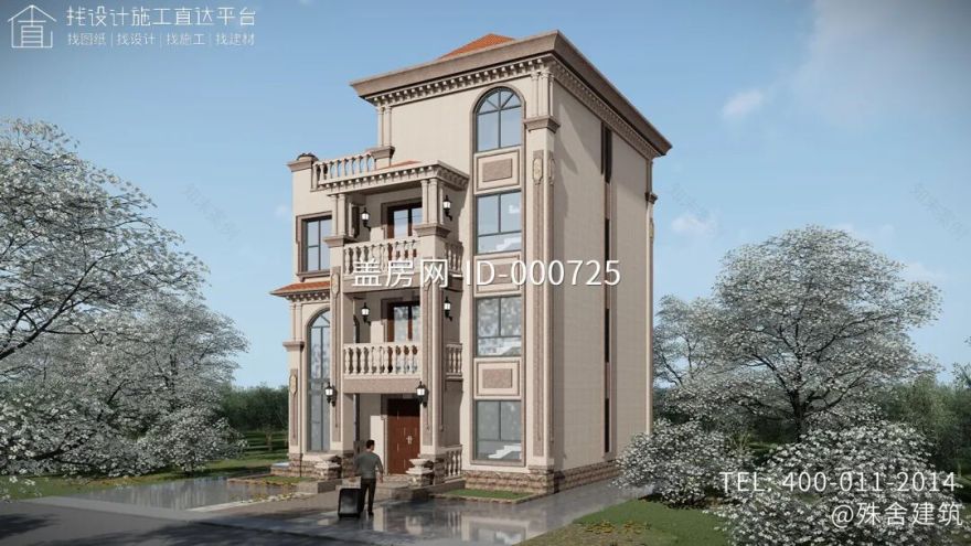 【设计师案例】土建参考造价92万,面宽9.6m×进深9.4m广东湛江四层欧式别墅-36