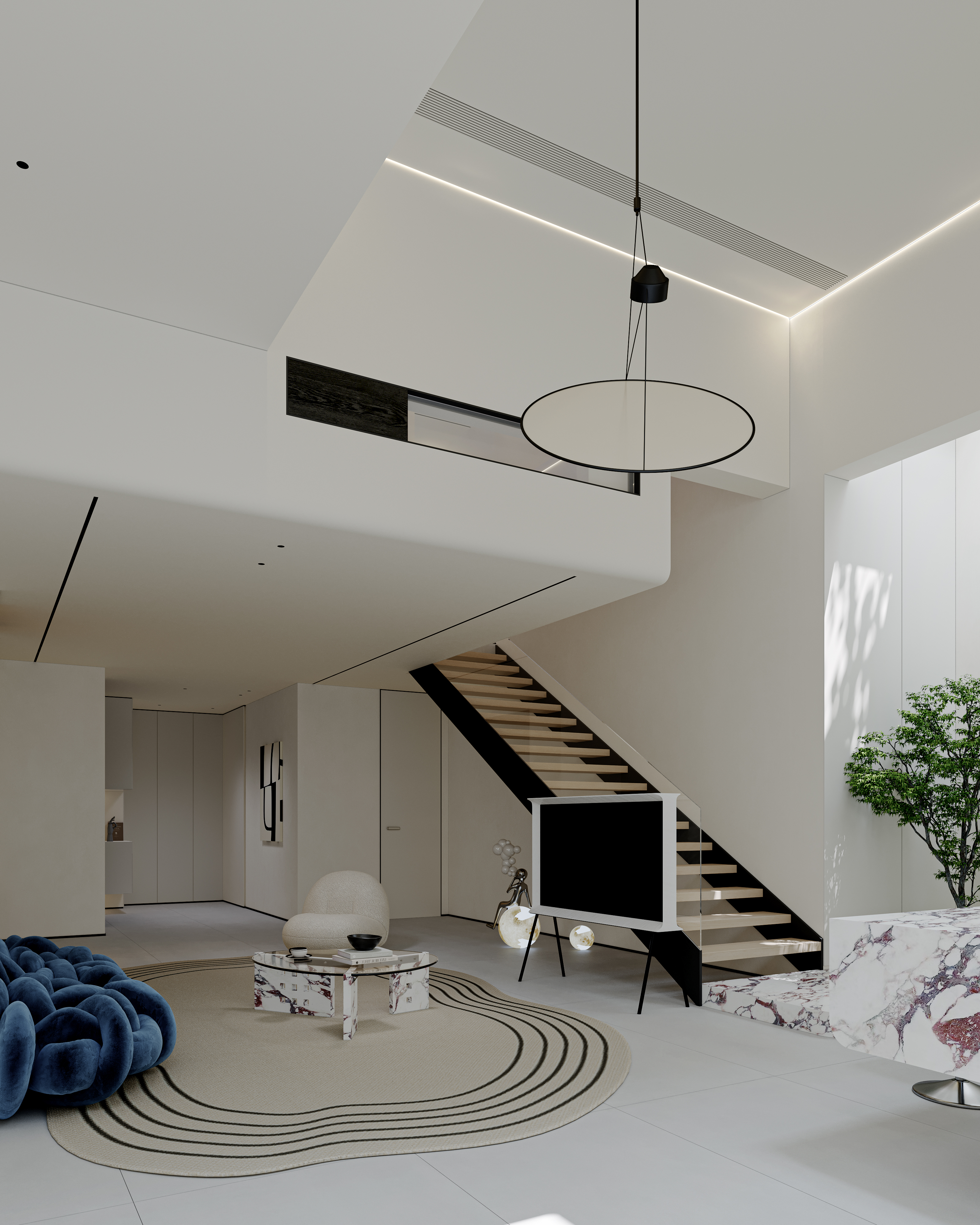 挑空别墅丨晫易视觉-73