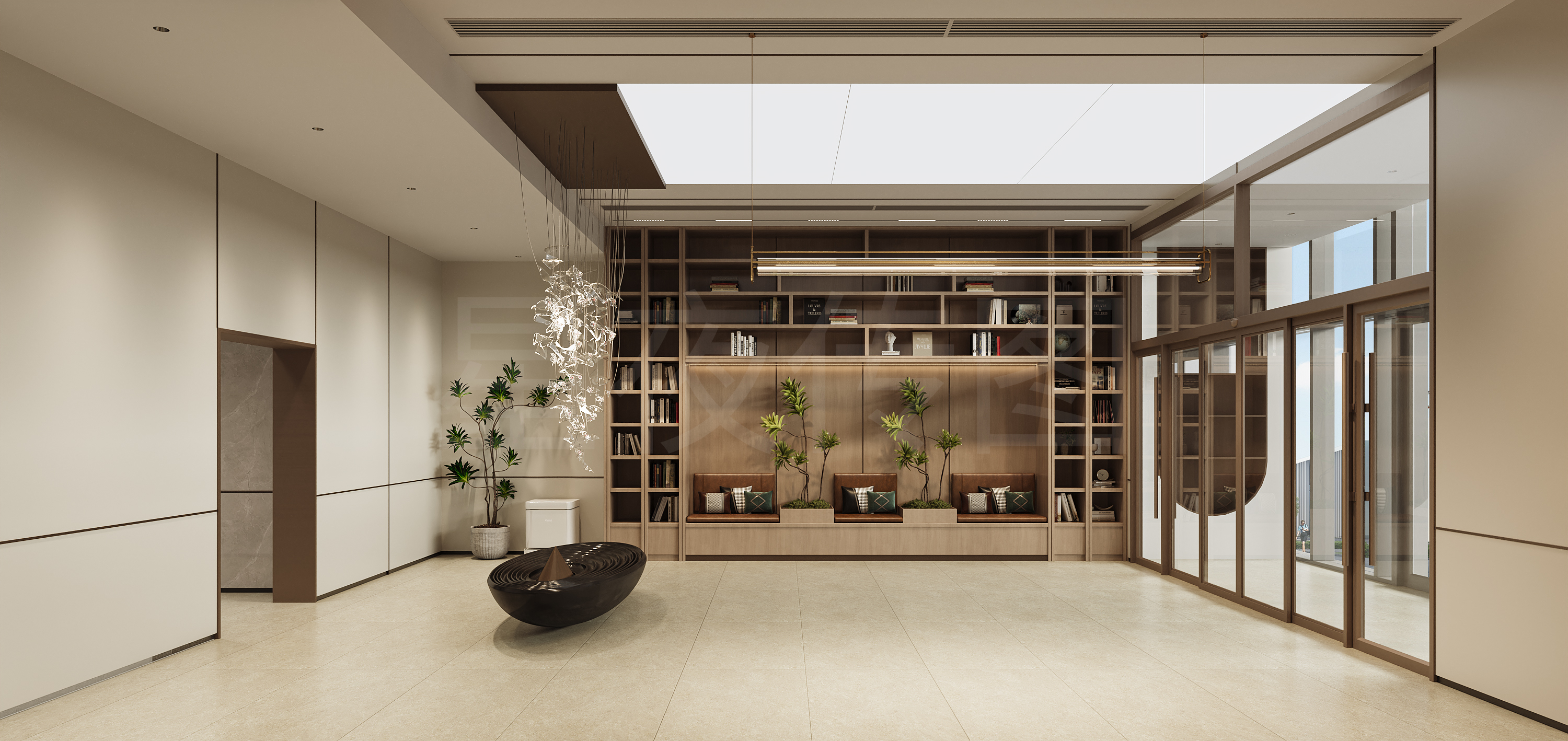 售楼部 一楼大堂 简约风-4