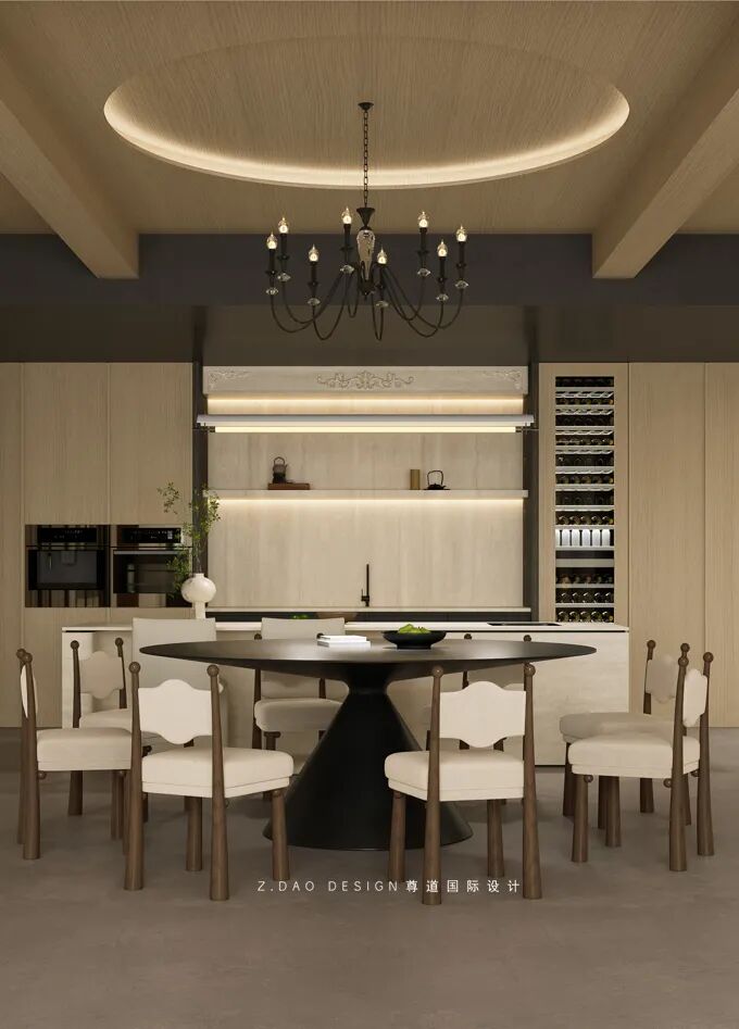 尊道新作|合肥『文一·塘溪津门』1000㎡折衷主义别墅，专治豪宅审美疲劳。-127