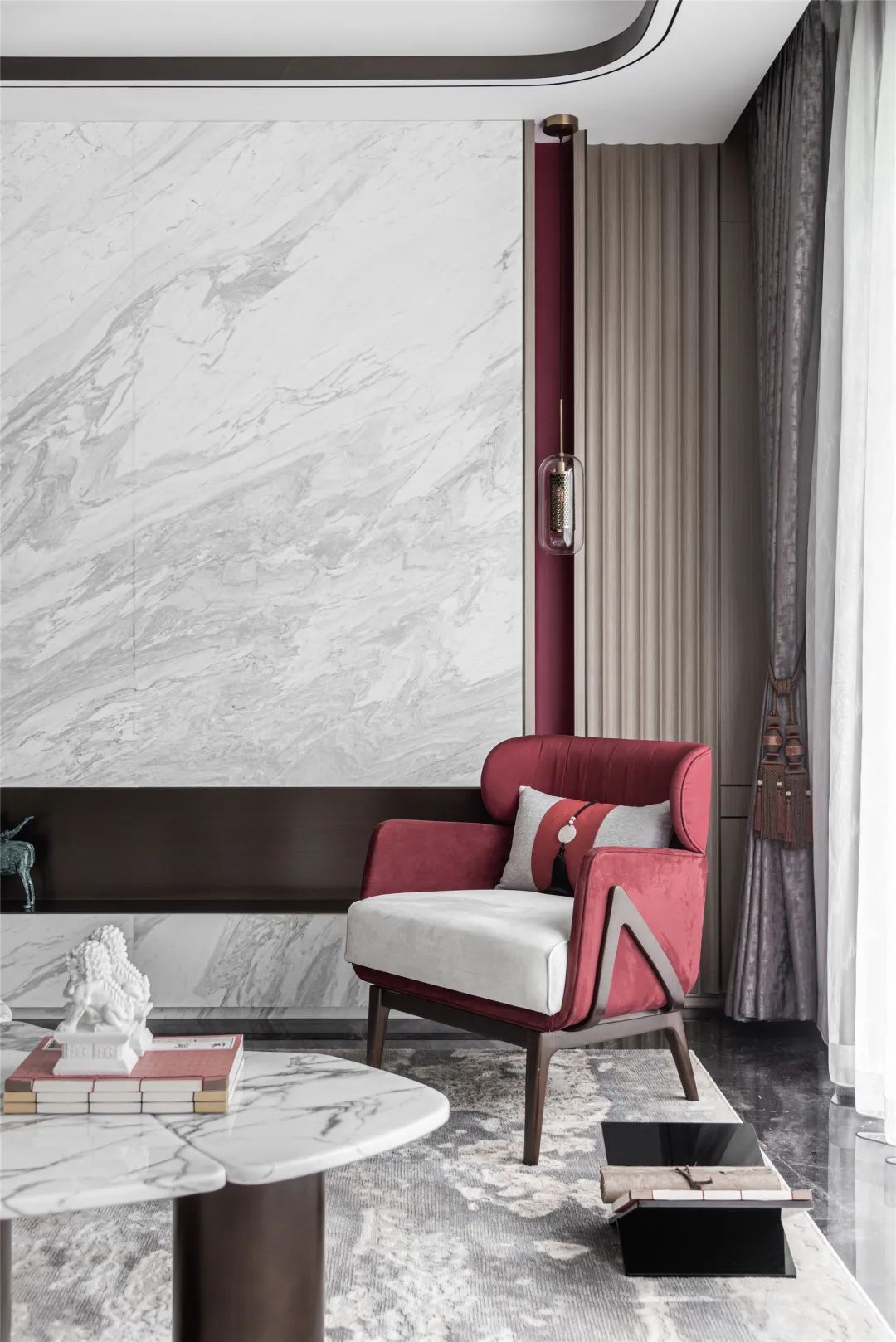 泽京铂宸现代中式样板间丨中国河南丨品辰装饰工程设计有限公司-5