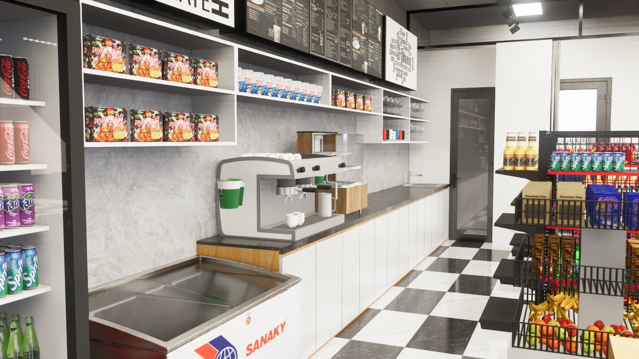 7443. Free Sketchup Modern Stores Interior Model-2