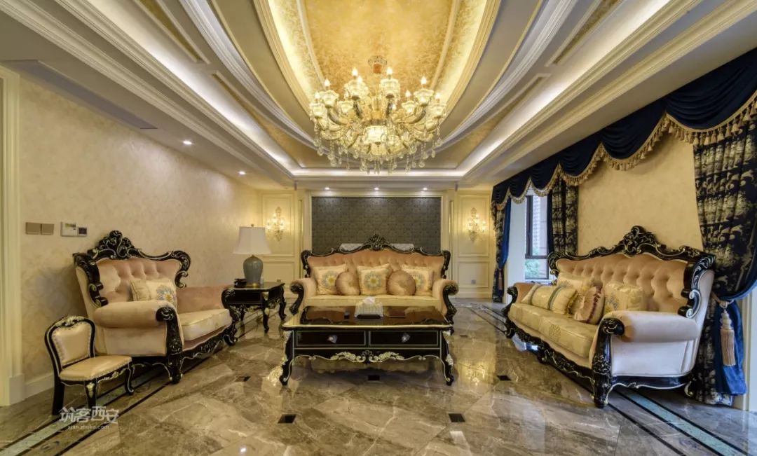 西安 330㎡新古典主义家居，融入现代元素，打造独特自我空间-8