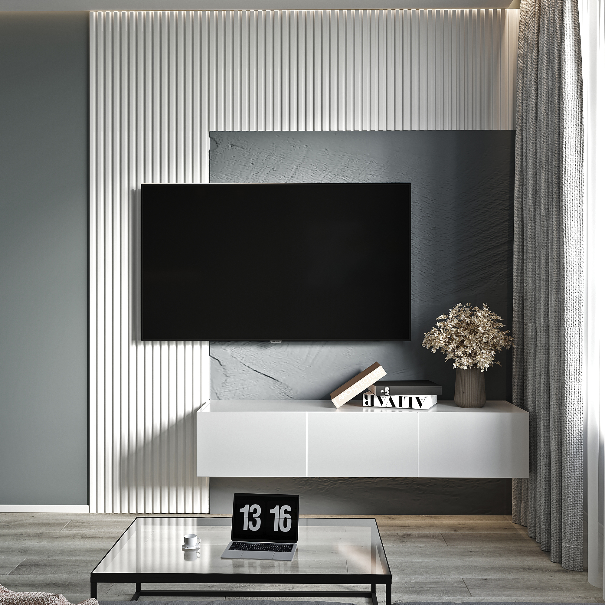 Визуализация кухня-гостиная-1