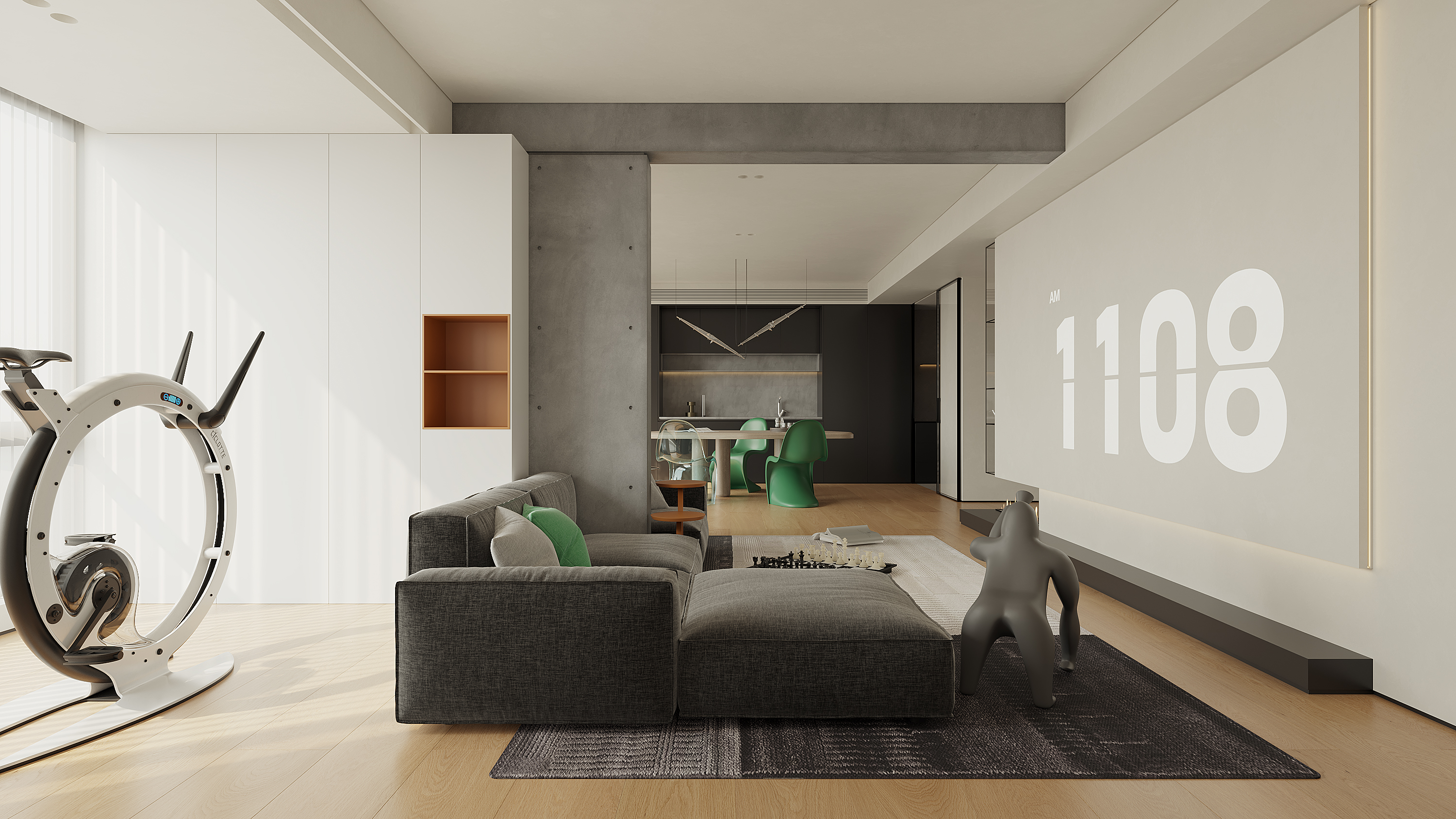 现代复古空间渲染-8