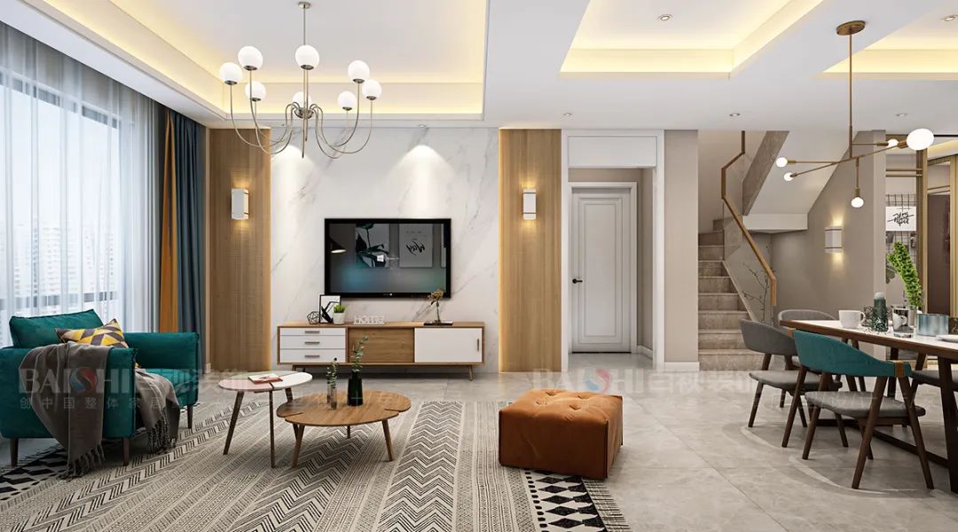 芜湖百视装饰·金域蓝湾北欧风设计案例-32