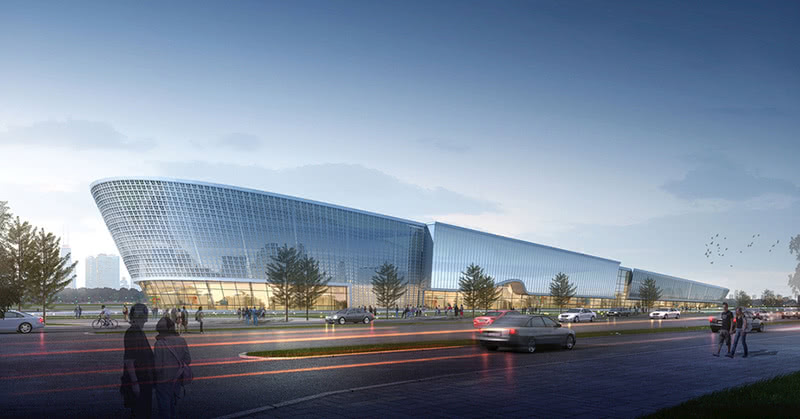 现代都市地标建筑——蓝天会展中心设计案例-2