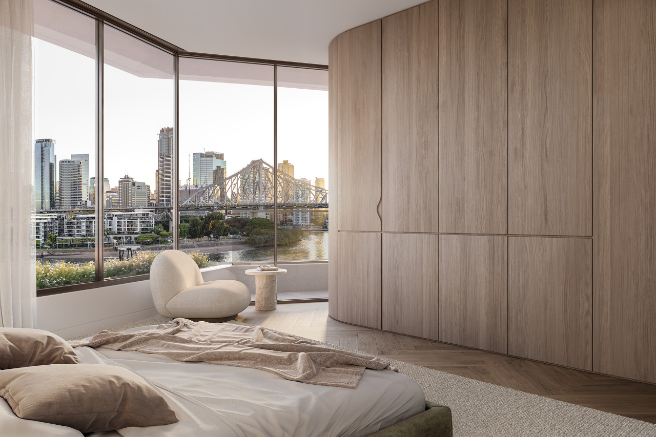 布里斯班河畔的扇贝形住宅 · Moray House 的精致设计丨澳大利亚布里斯班丨Bureau Proberts-47