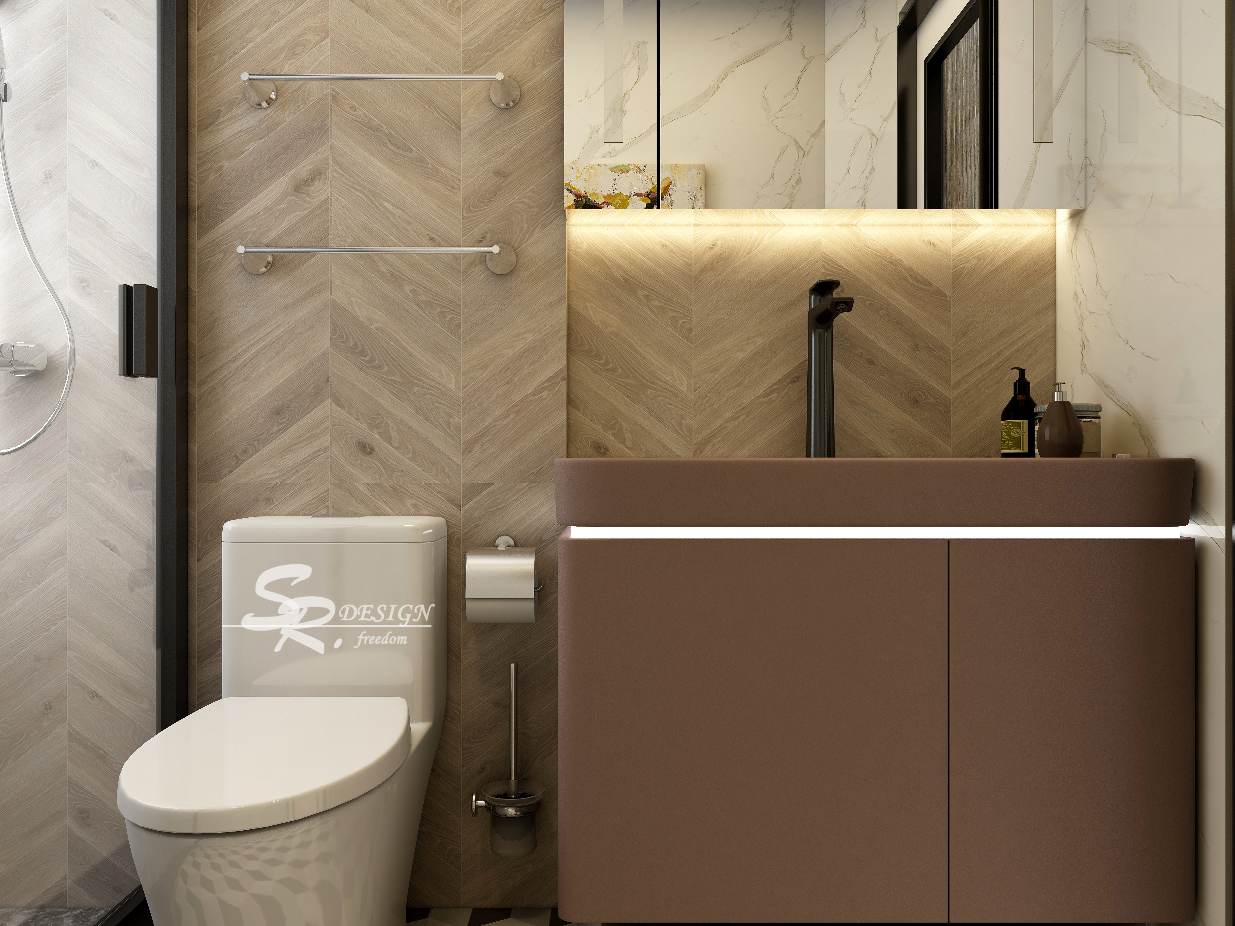 现代复古混搭风 · 96 平花繁设计样板间-40