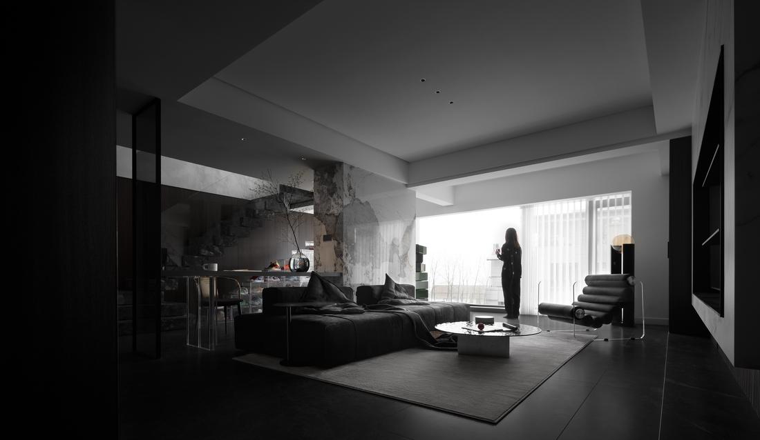 黑武士酷黑风格复式设计-12